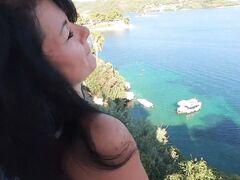 German housewife anal bang on the balcony in vacation