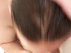 Big tits spouse dick sucking in bathtub and messy facial cumshot
